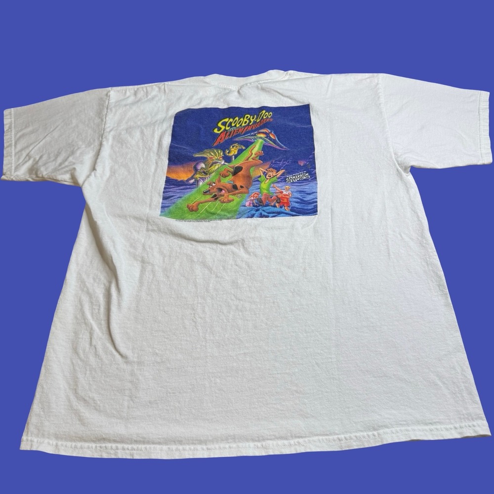 Scooby Doo Alien Invaders Movie T Shirt XL White Pepsi Lays Promo Vintage Rare